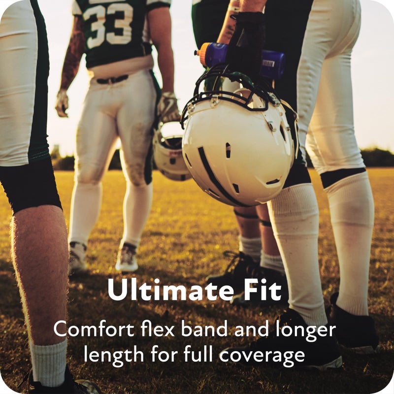 Sof Sole Football Over-the-Calf Team Athletic Performance Socks (2 Pair), Small, Black - Image 3